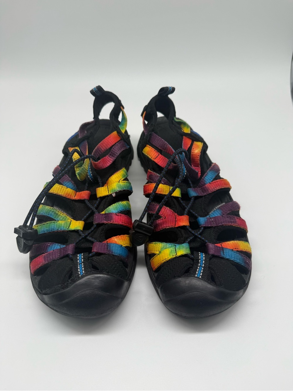 Keen Women’s 7.5 Whisper Rainbow Tie-dye Outdoor Sandals Hiking Water Shoes EUC